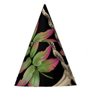 Magical Forest Unicorn Dark Pattern. Party Hat