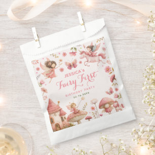 Magical Forest Unicorn Fairy First Birthday Party Favour Bag
