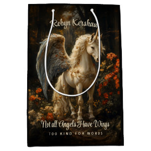 Magical Forest Unicorn with Wings Thank You Medium Gift Bag