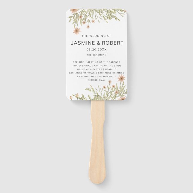 Magical Forest | Wedding Program Hand Fan (Front)
