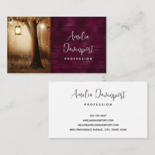 Magical Forest with Fairy Lights Business Card