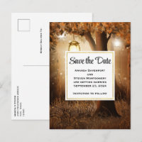 Magical Forest with Fairy Lights Save the Date