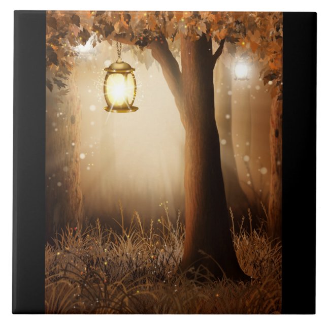 Magical Forest with Fairy Lights Tile (Front)