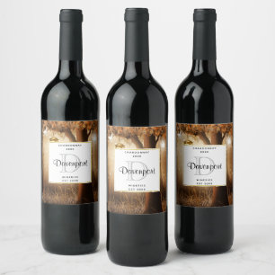 Magical Forest with Fairy Lights Wine Making Wine Label