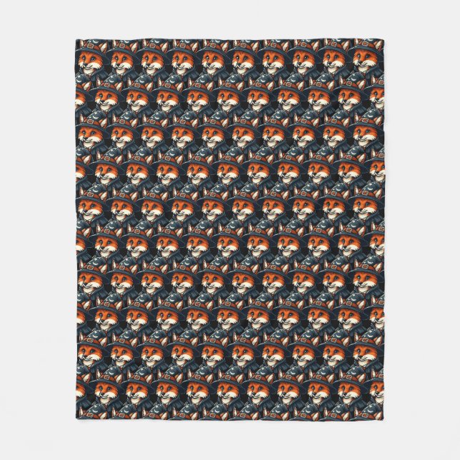 Magical Fox - Wizard Fantasy Fleece Blanket (Front)