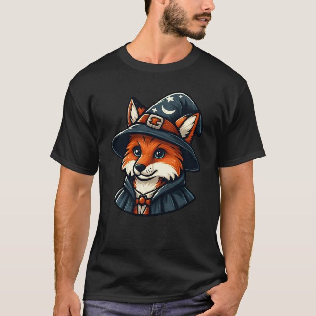 Magical Fox - Wizard Fantasy T-Shirt (Front)