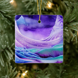 Magical Frozen Ice Seas  Personalized Ceramic Ornament