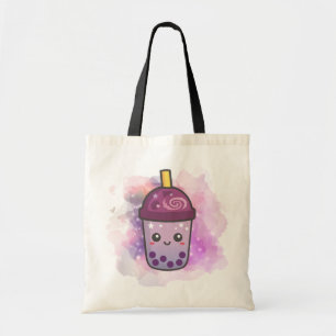 Magical Galaxy Boba Tea Custom Tote Bag
