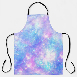 Magical Galaxy: Pink Blue Star Print Apron