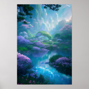 Magical Garden in The Evening Poster