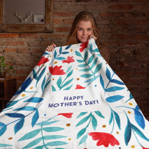 Magical Garden Mother's Day Fleece Blanket