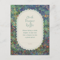 Magical Garden Painted Baby Shower Diaper Raffle