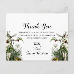 Magical Garden Wedding Thank You Postcard