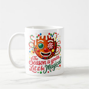 Magical Gingerbread Man Ceramic Cozy Christmas Coffee Mug