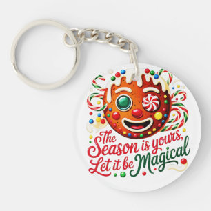 Magical Gingerbread Man Keychain: Cute Christmas  Keychain