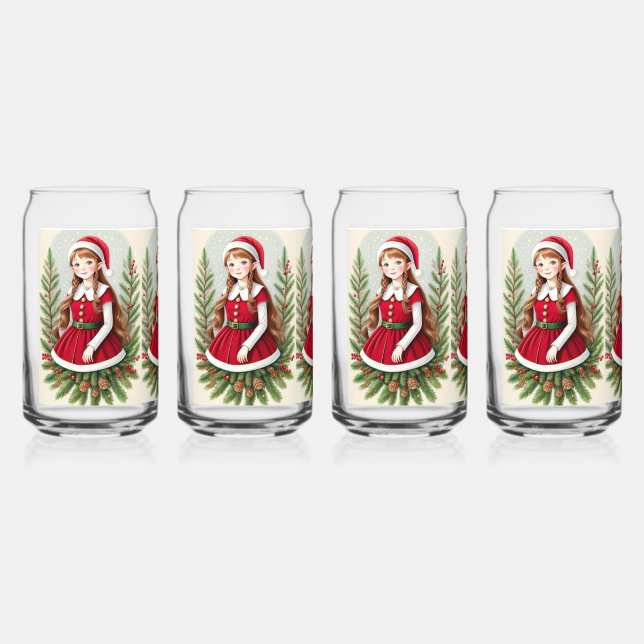 Magical Girl Elf Can Glass (Front)