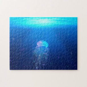 Magical Glittering Jellyfish Fantasy Jigsaw Puzzle