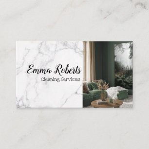 Magical Gold Sparkles Maid House Cleaning Service Business Card