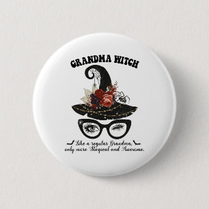 Magical Grandma Witch - Awesome Halloween Witchy G 2 Inch Round Button