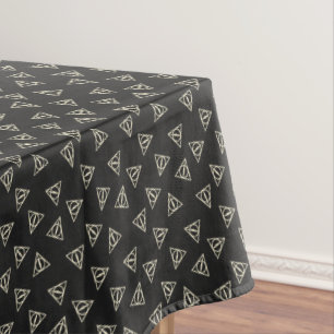 Magical Grey Yellow Triangle Circle Wand Symbol Tablecloth