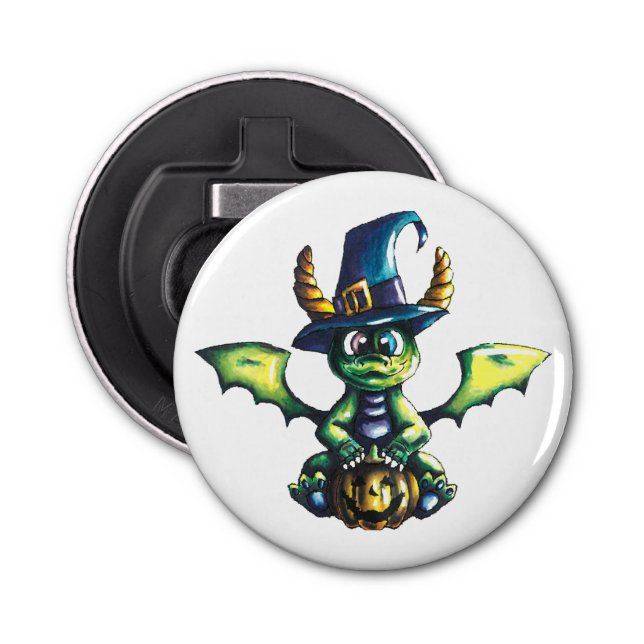 Magical Halloween Dragon Design Bottle Opener (Front)