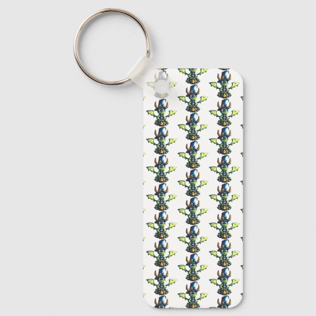 Magical Halloween Dragon Design Keychain (Front)