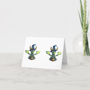 Magical Halloween Dragon Design Thank You Card