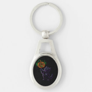 Magical Halloween Kitten Keychain
