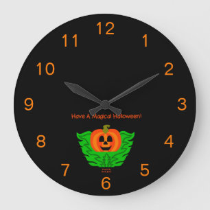 Magical Halloween Pumpkin Acrylic Wall Clock