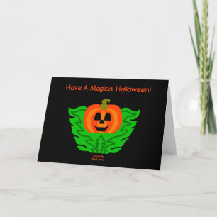 Magical Halloween Pumpkin Greeting Card