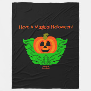 Magical Halloween Pumpkin Large Fleece Blanket