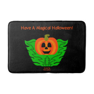 Magical Halloween Pumpkin Medium Bath Mat