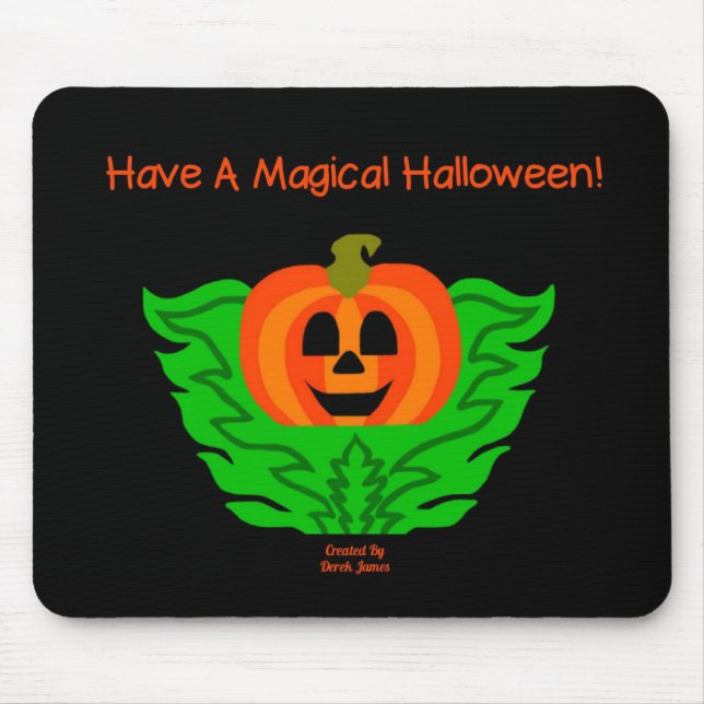 Magical Halloween Pumpkin Mouse Pad (Front)