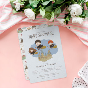 Magical Harry Potter and Hogwarts Baby Shower Invitation