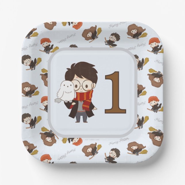 Magical HARRY POTTER™ and Hogwarts Birthday Paper Plate (Front)