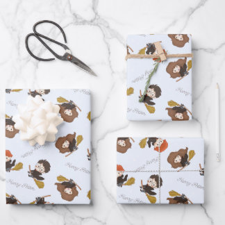 Magical HARRY POTTER™ and Hogwarts Birthday Wrapping Paper Sheet