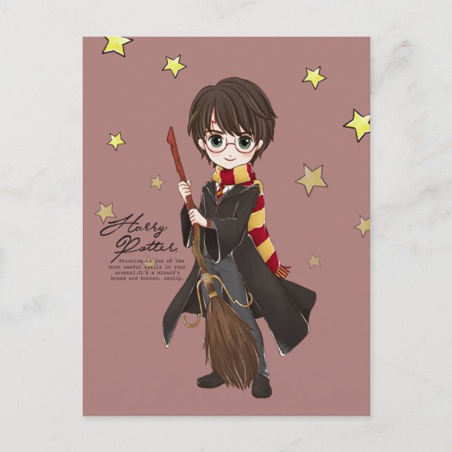 Magical HARRY POTTER™ Watercolor Invitation Postcard (Front)