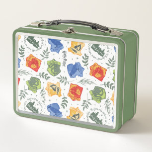 Magical Herbology HOGWARTS™ Houses Pattern Metal Lunch Box