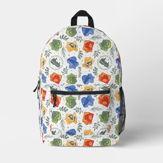 Magical Herbology HOGWARTS™ Houses Pattern Printed Backpack (Front)
