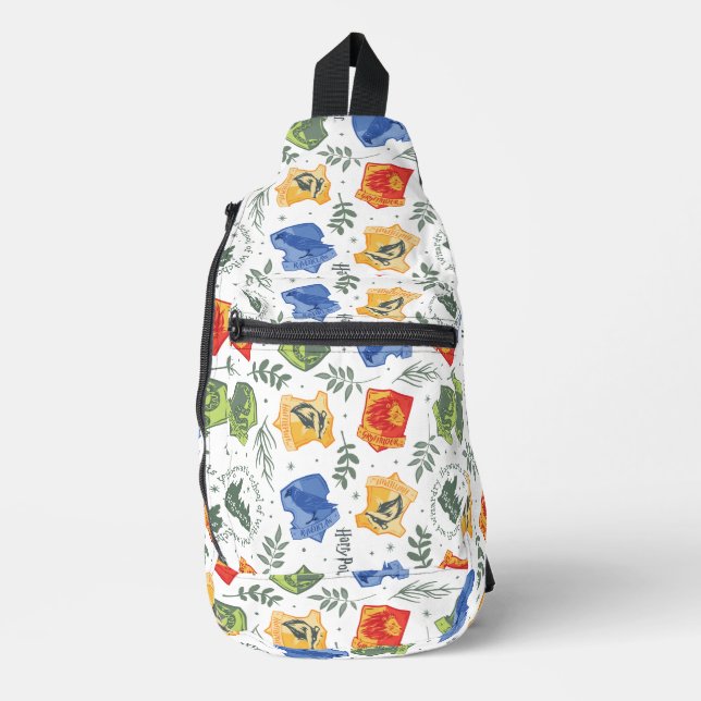 Magical Herbology HOGWARTS™ Houses Pattern Sling Bag (Front)