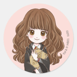 Magical Hermione Granger Watercolor Classic Round Sticker