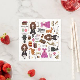 Magical Hermione Granger Watercolor Napkin
