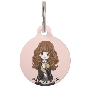 Magical Hermione Granger Watercolor Pet Tag