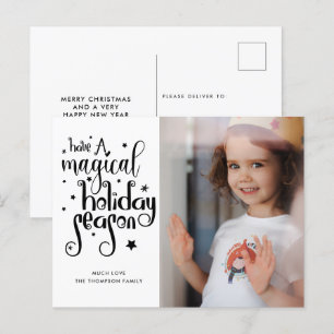 Magical Holiday Season Photo Christmas Postcard