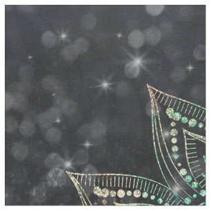 Magical Holographic Mandala Glitter Sparks Design Fabric