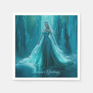 Magical Ice Queen Winter Christmas Napkin