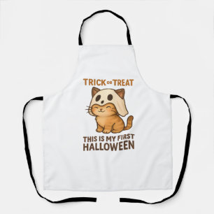 Magical Introvert Cat  Pastel Witch Hat Halloween  Apron
