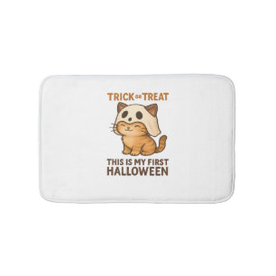 Magical Introvert Cat  Pastel Witch Hat Halloween  Bath Mat