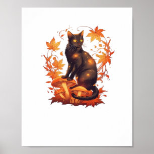 Magical Introvert Cat  Pastel Witch Hat Halloween  Poster
