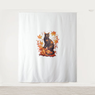 Magical Introvert Cat  Pastel Witch Hat Halloween  Tapestry